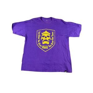 Vintage Vans Purple Skull Crown "Wear To The Finest" T-Shirt XL 90s *